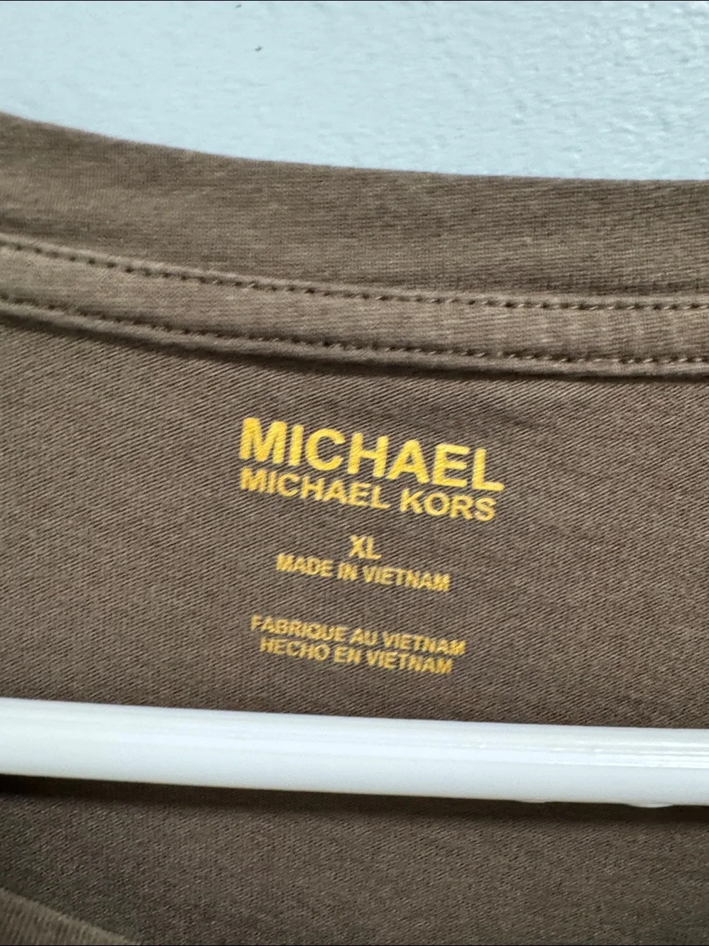 Michael Kors Green Short-Sleeve Gold Logo Tee